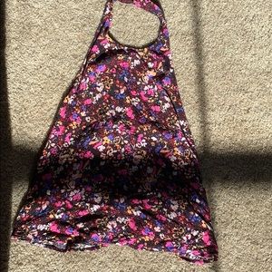 Open back floral halter top